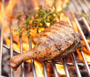 gesund grillen mit Entenkeule