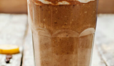 Kaffee-Bananen-Smoothie im Glas