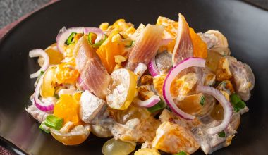 mtjes-Mandarinen-Salat auf Teller angerichtet