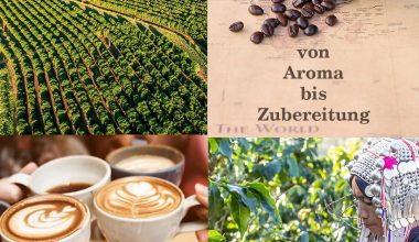 Collage aus Kaffeebildern