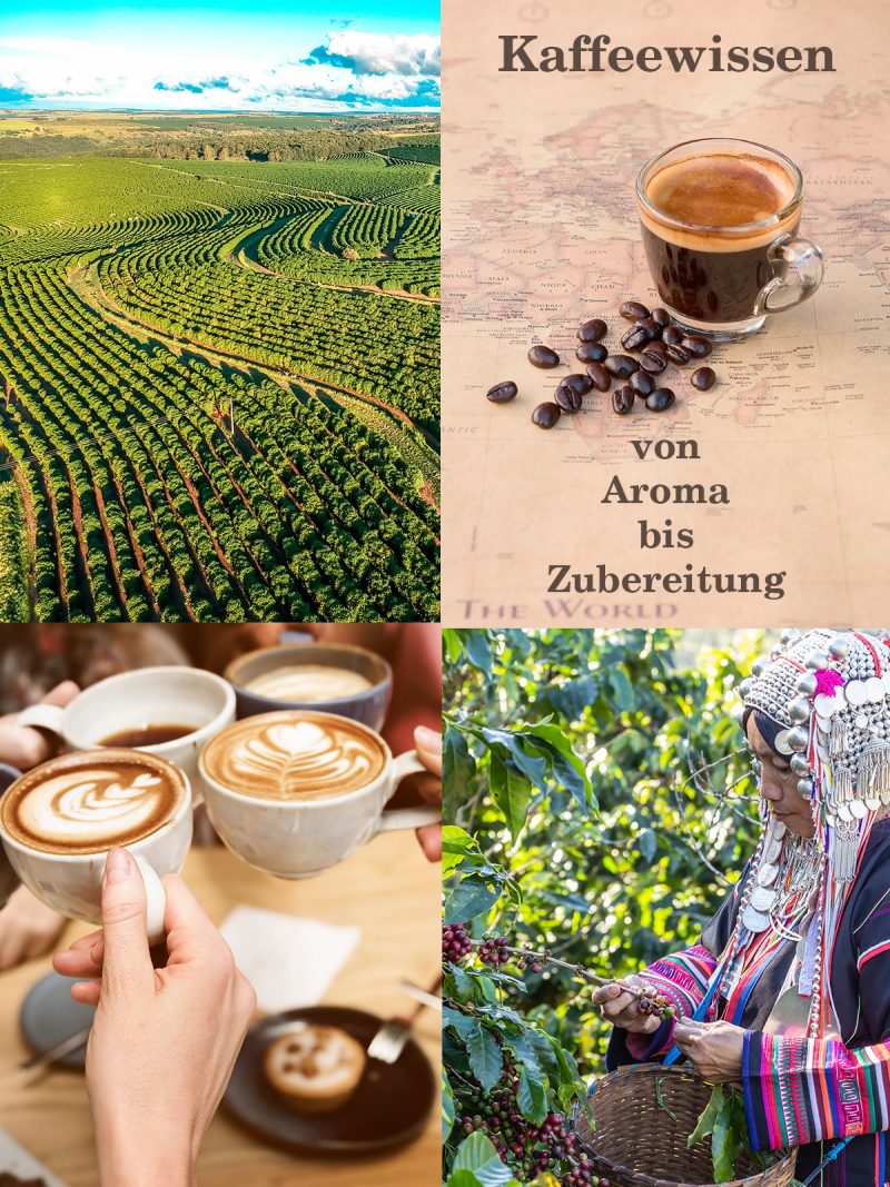 Collage aus Kaffeebildern