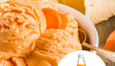 Karotten-Orangen-Eiscreme-Kugeln im Schälchen