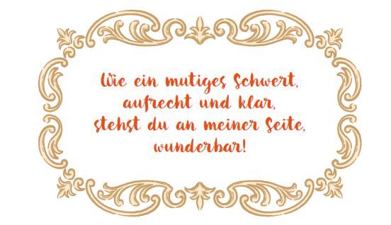 Gladiolen-Gedicht im Goldrahmen