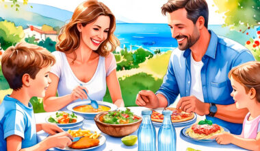 Familie beim Mittagessen