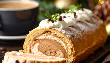 Baiserrolle mit Kaffeesahne