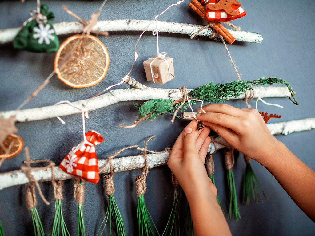 Details des Gebastelten Baums