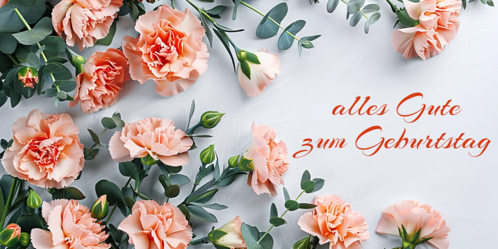 Nelken wünschen alles Gute zum Geburtstag