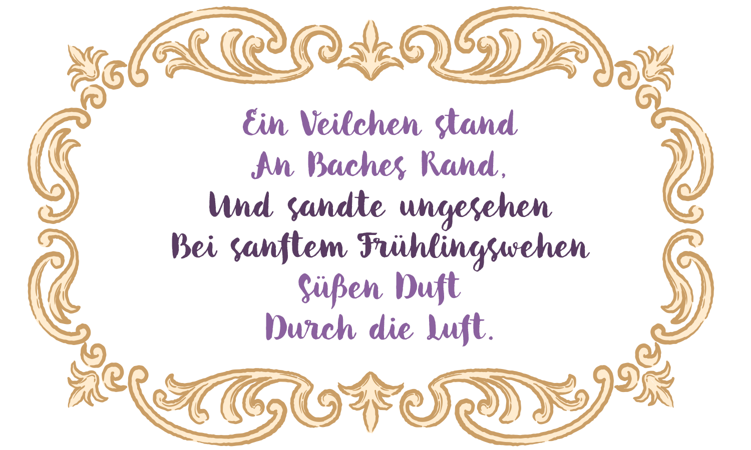 Gedicht „Das Veilchen und der Schmetterling“ von Nikolaus Lenau