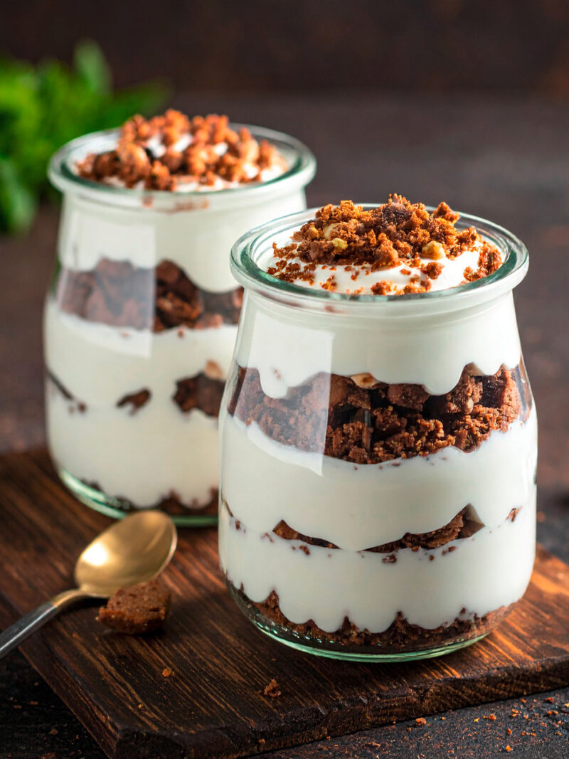 Kaffeedessert mit Quark