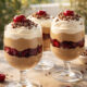 3 Dessert-Gläser mit Kirsch-Kaffeee-Creme