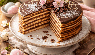 Pischinger Oblatentorte, österlich angerichtet