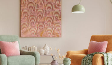 Wohnzimmer mit Sesseln in Pastell-Farben