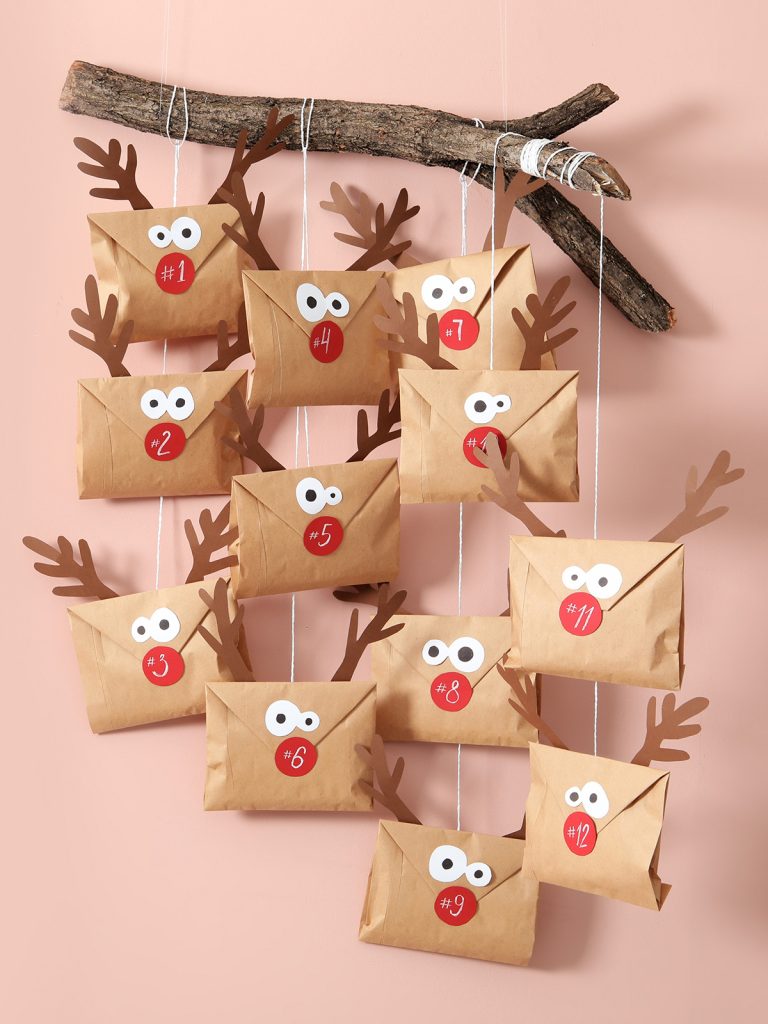 Adventskalender aus Briefumschlägen