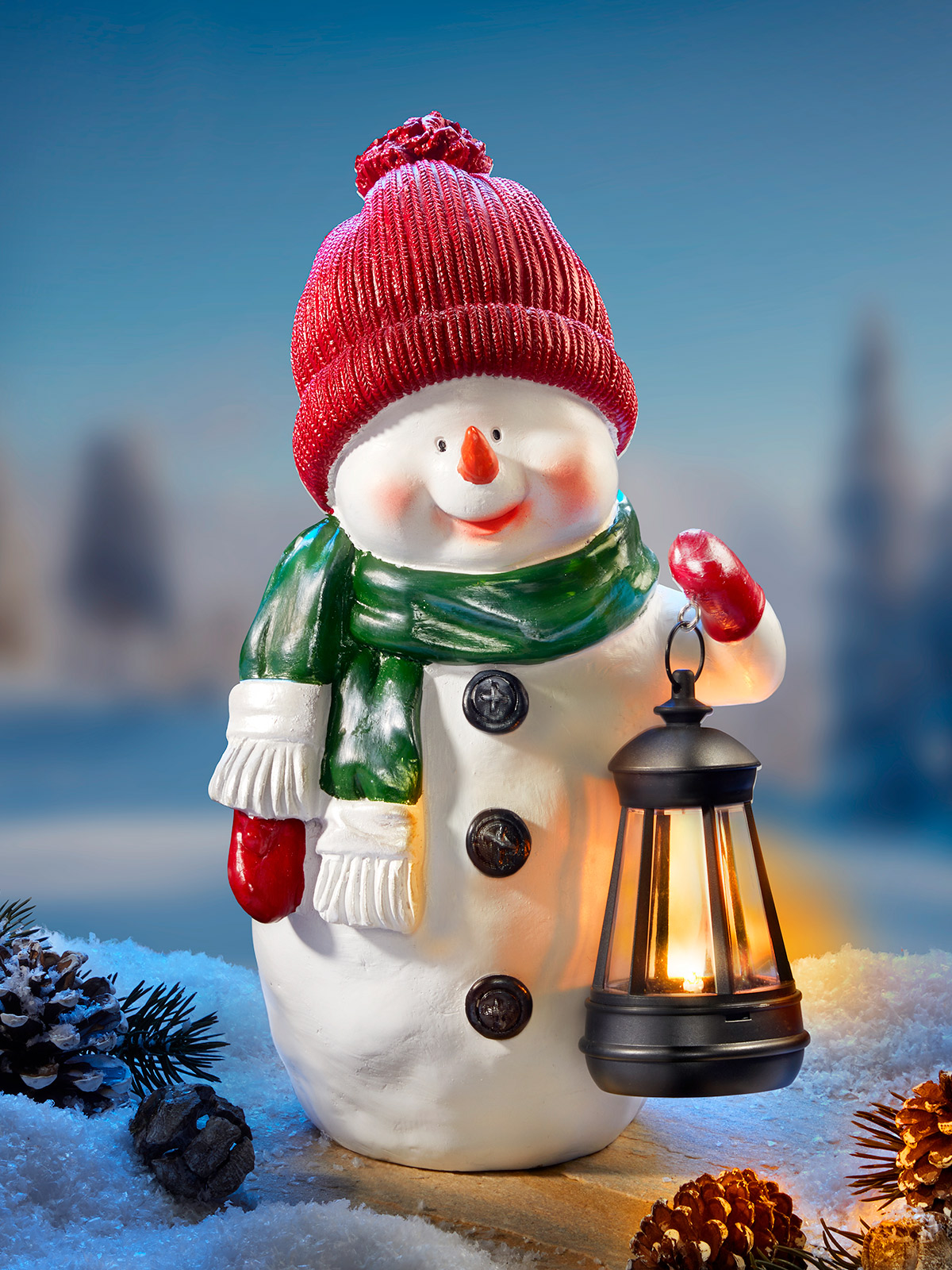 Solarlaterne „Schneemann“