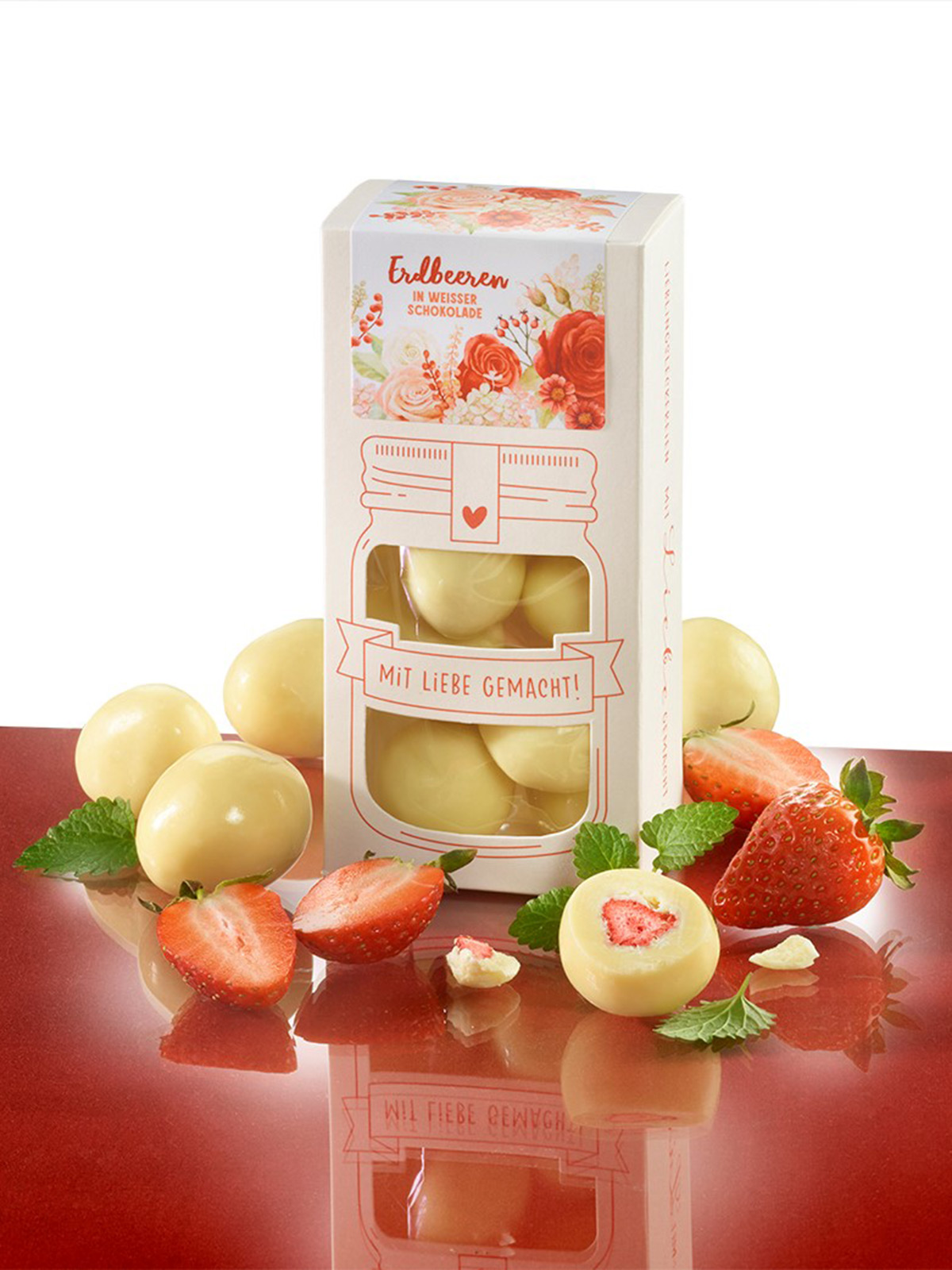 Erdbeeren in weißer Schokolade | 105658 Erdbeeren in weißer Schokolade | 105658