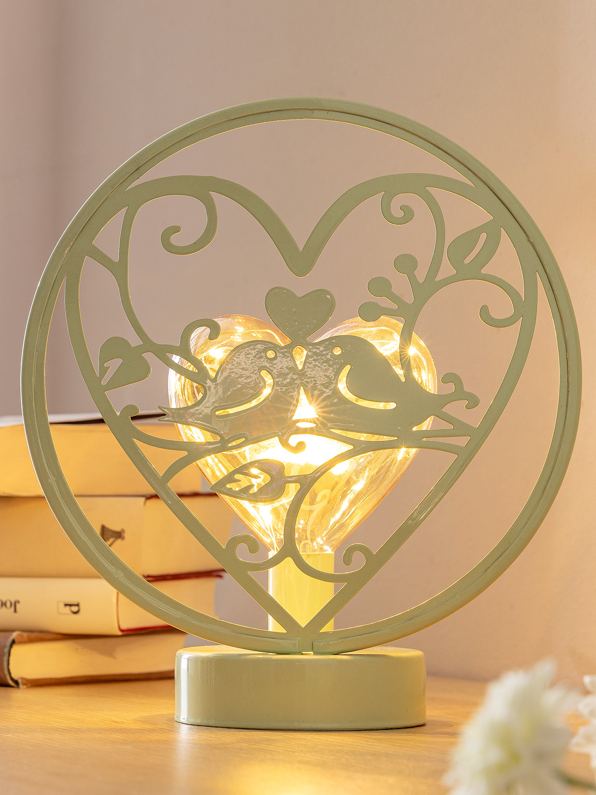 LED-Dekoleuchte „Herzvögel“ LED-Dekoleuchte „Herzvögel“