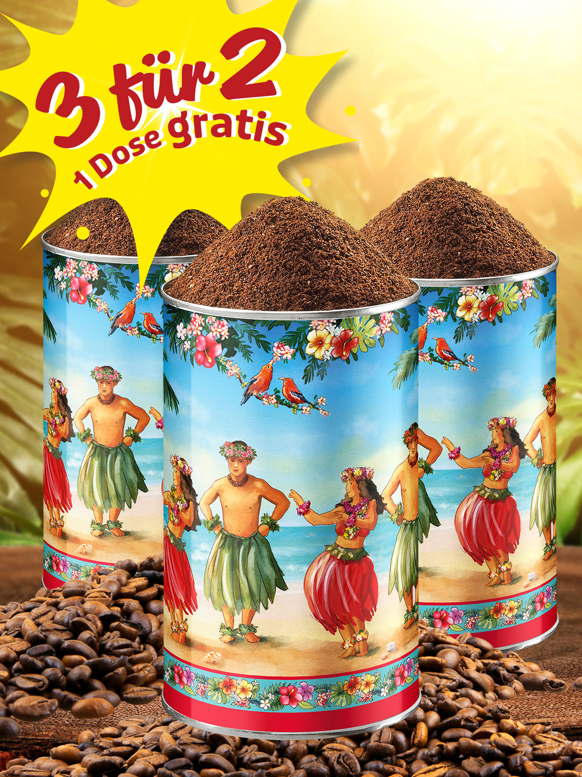 „3 für 2“ Hawaii Hula-Tanz