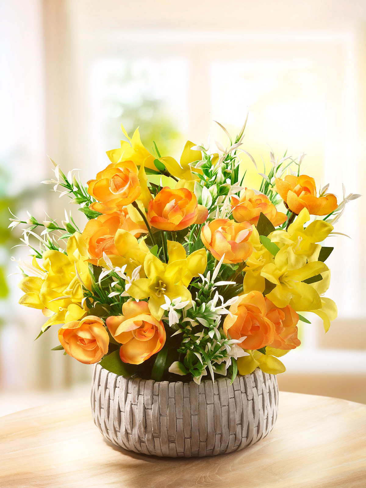 Blüten-Arrangement „Rose & Glockenblume“