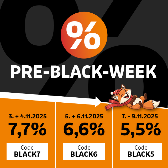 Pre-Black-Week mit gestaffelten Rabatten und Aktionscodes im November