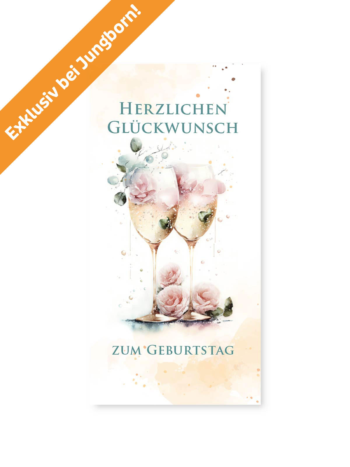 Geburtstagskarte „Rosensecco“