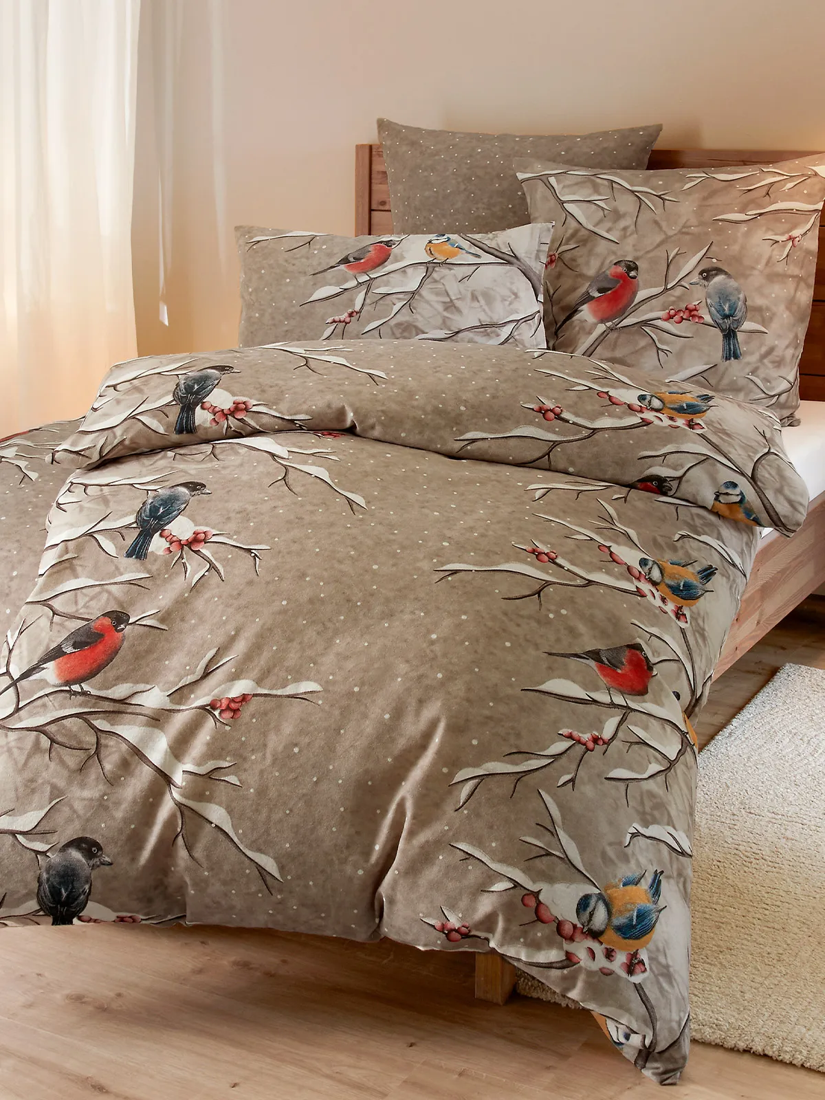 Bettwäsche-Set „Wintervogel“