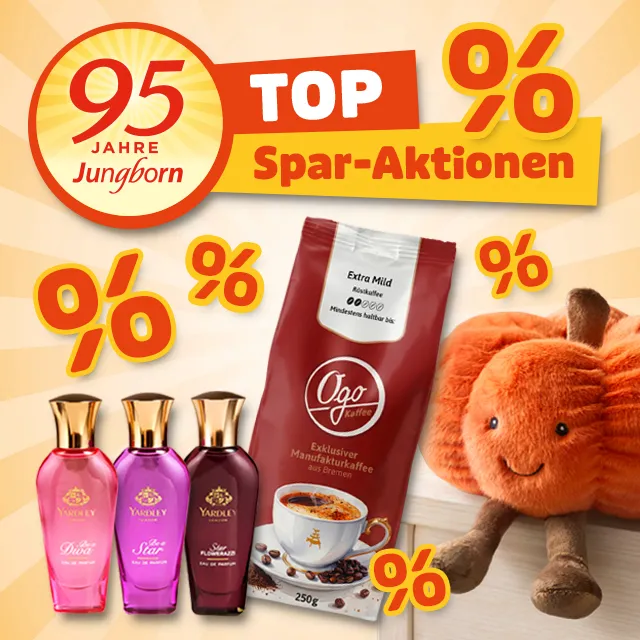Jungborn Spar-Aktionen mit Parfum, Kaffee und Plüschkürbis