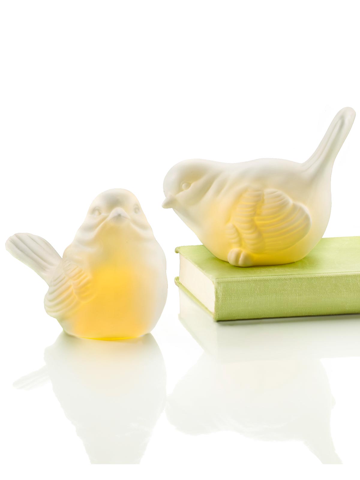 LED-Porzellanvogel-Duo