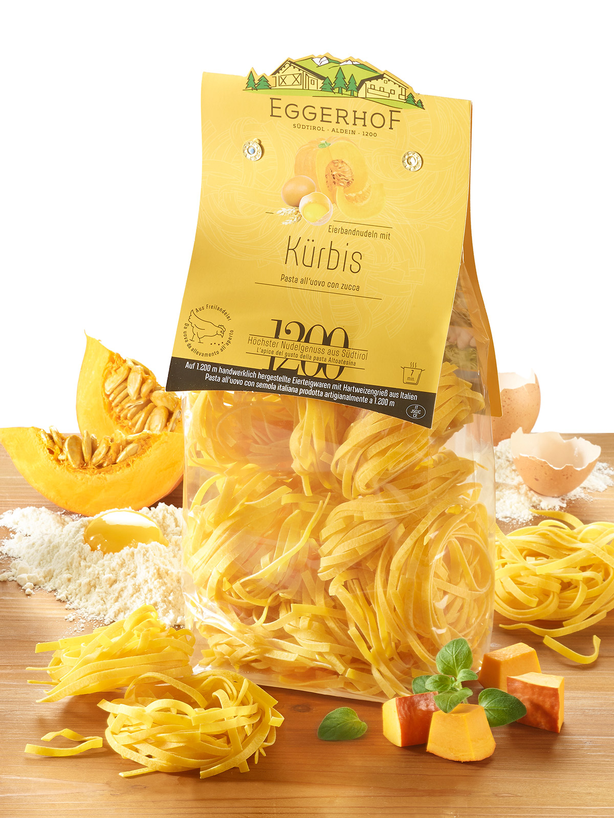 Eier-Bandnudeln mit Kürbis  Eier-Bandnudeln mit Kürbis