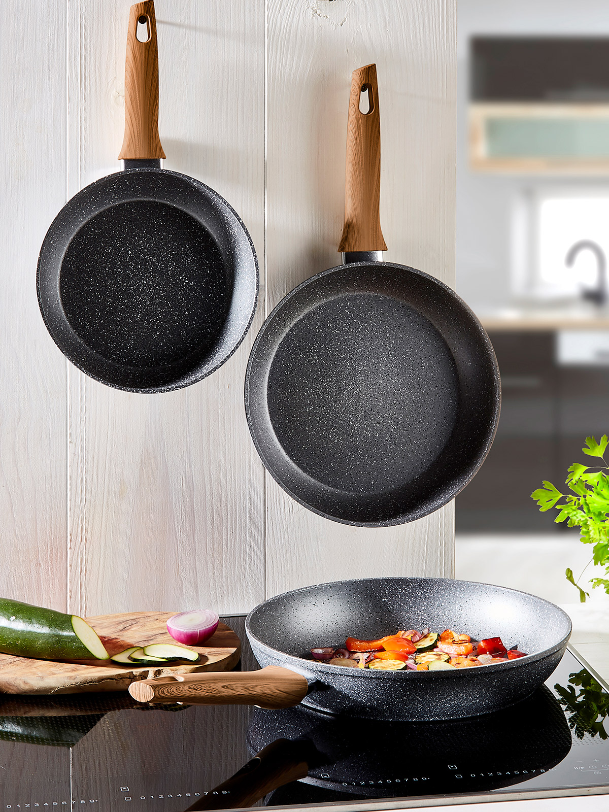 Pfannen-Trio „Wood“ Pfannen-Trio „Wood“