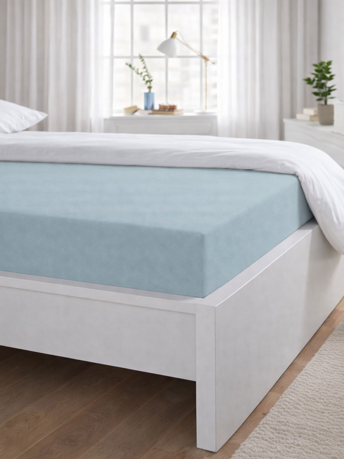 Spannbettlaken „Sofia“, Blau