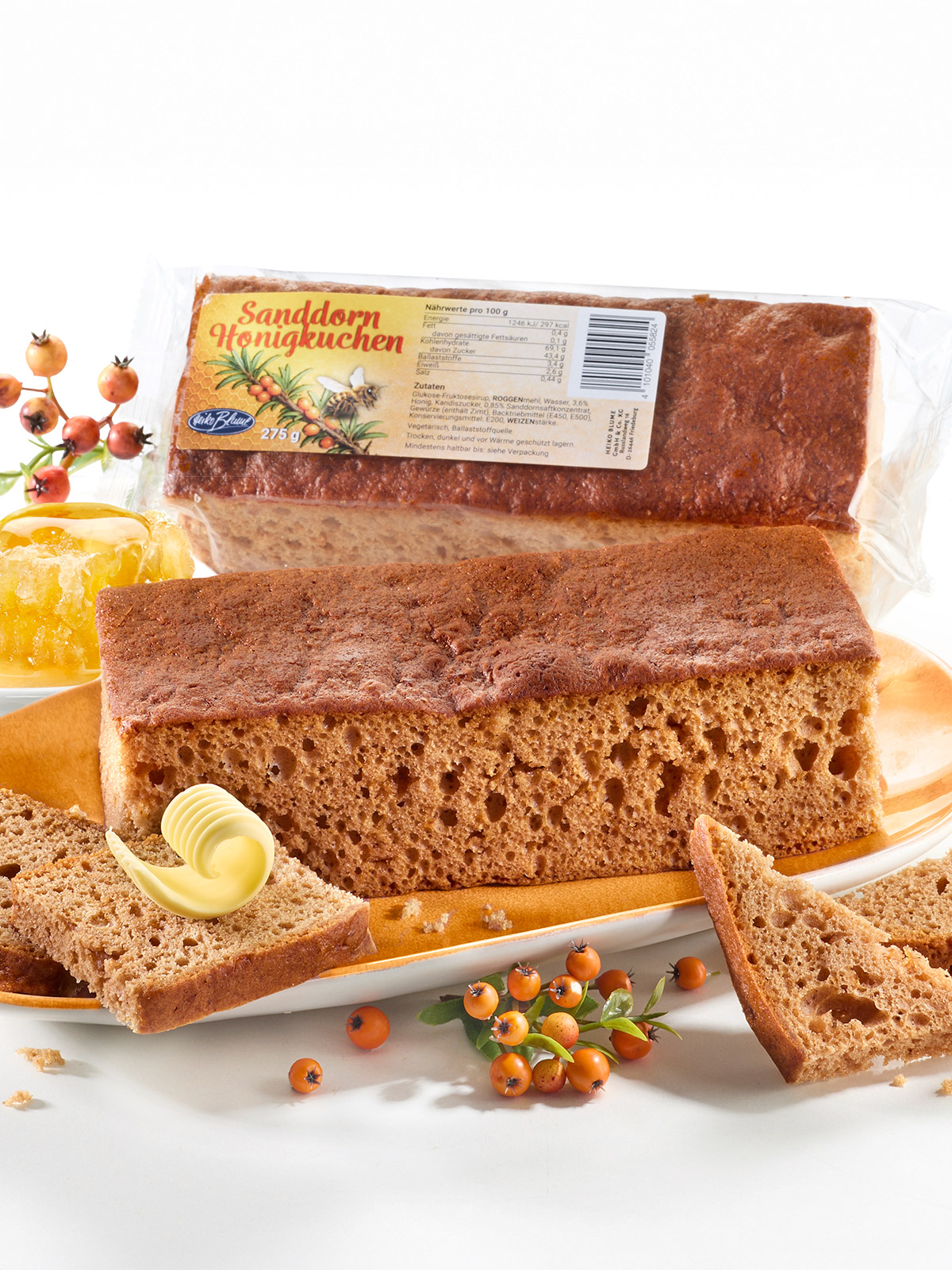 Sanddorn-Honigkuchen