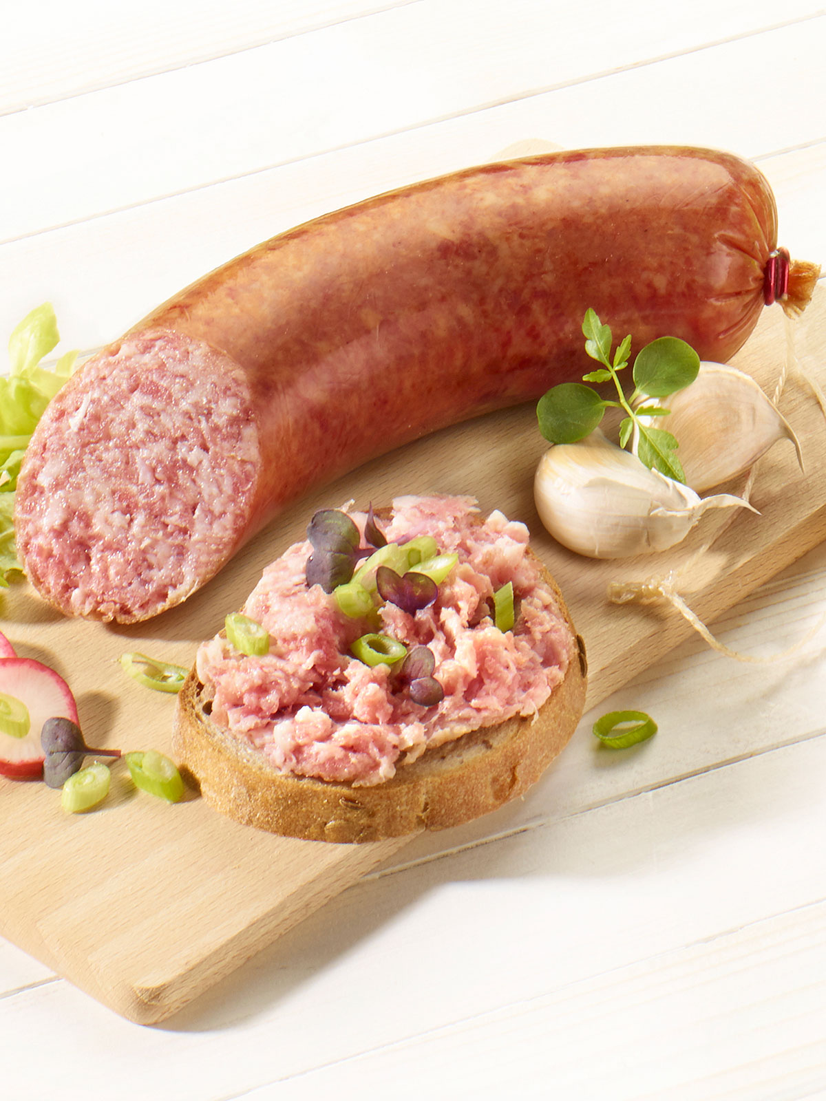 Wurst-Zigarre aus Salami in hochwertiger Holz-Geschenk-Box