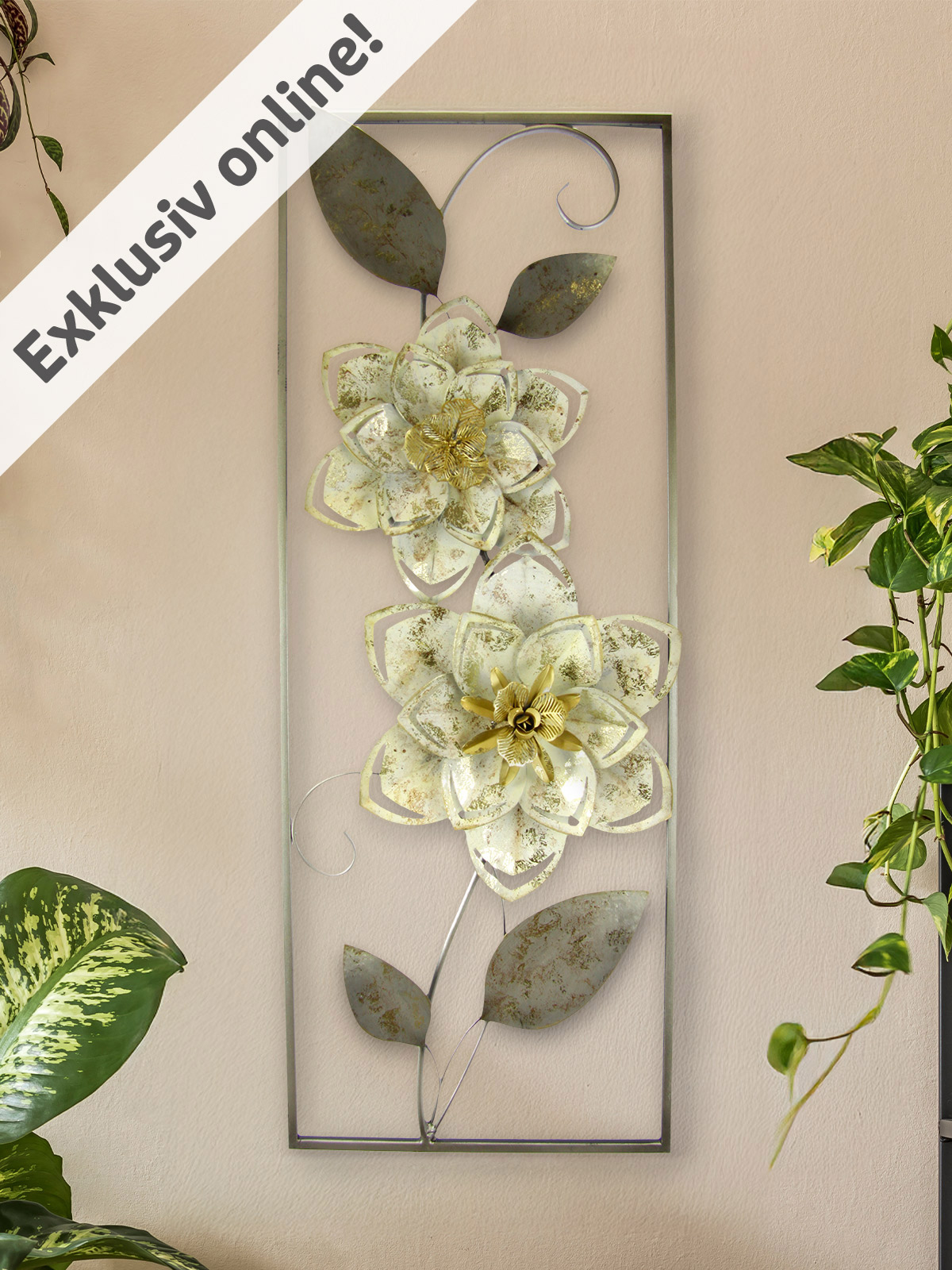 Metall-Wanddeko „Celina“ im Rahmen Metall-Wanddeko „Celina“ im Rahmen