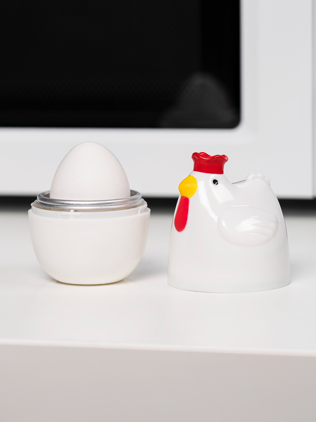 Mikrowellen-Eierkocher „Huhn“ für 1 Ei Mikrowellen-Eierkocher „Huhn“ für 1 Ei