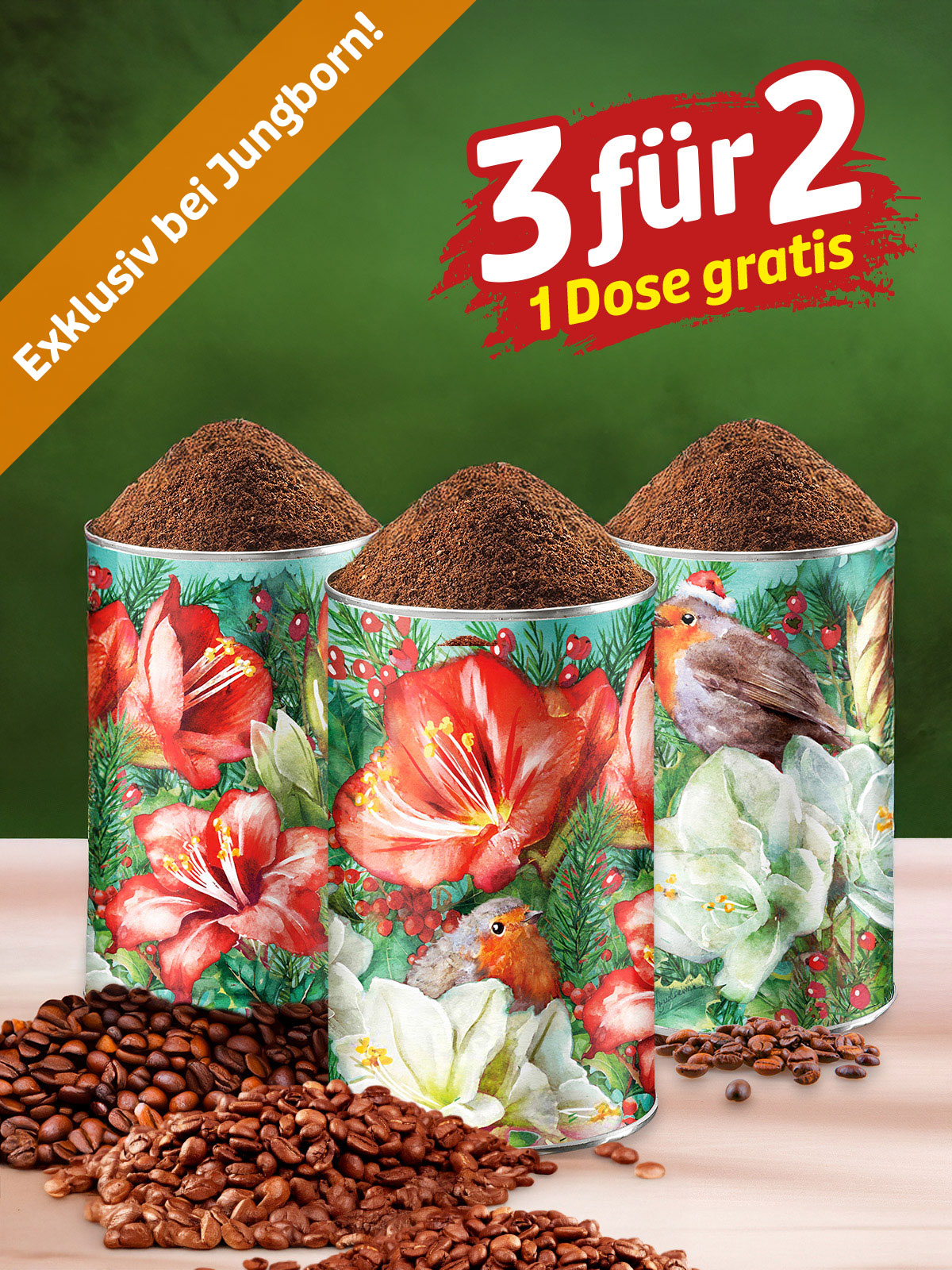 „3 für 2“ Kaffeedose „Amarylliszauber“ „3 für 2“ Kaffeedose „Amarylliszauber“