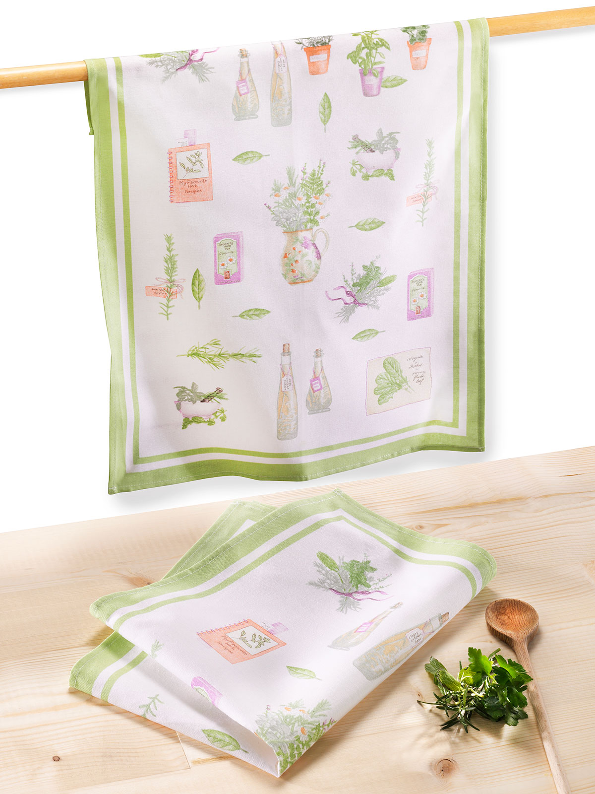 Geschirrtuchduo „Küchenkräuter“