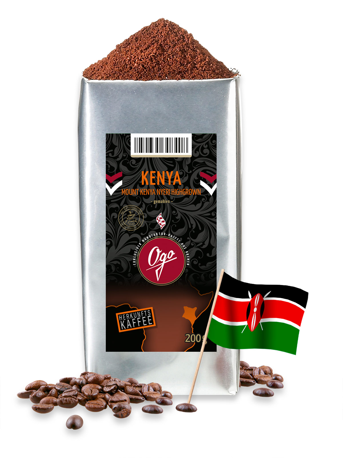 Kenya "Nyeri Highgrown", gemahlen