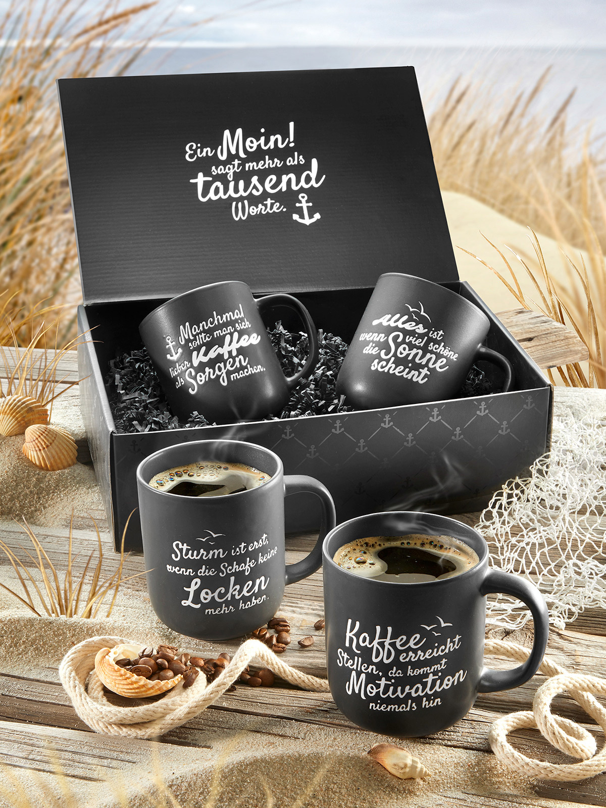 Moin! Kaffeebecher, 4er Set