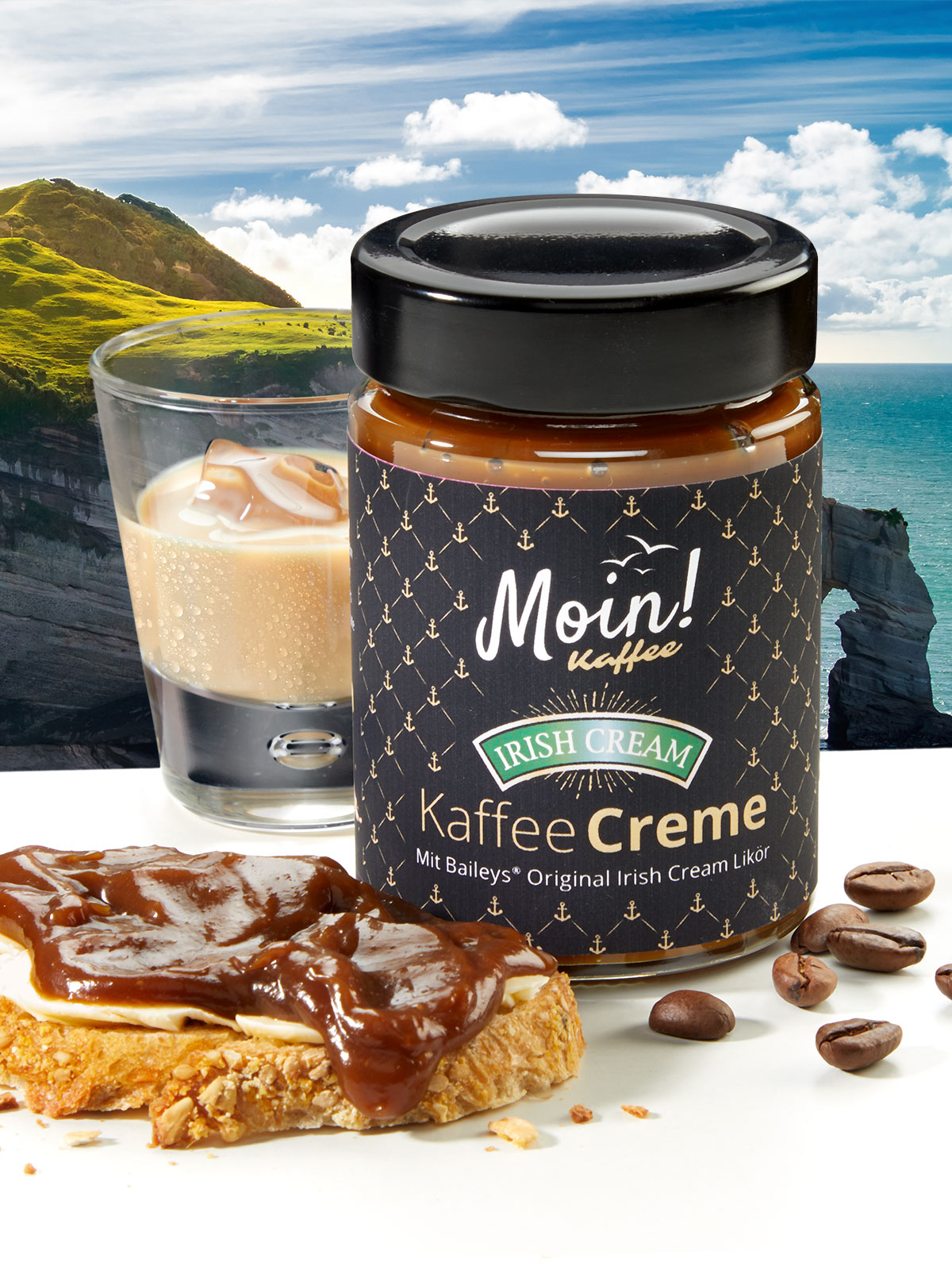 Moin! Kaffee Creme mit Irish-Cream-Likör