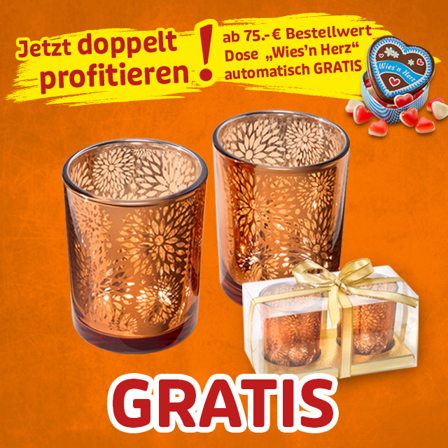 Gratis Windlichter und Wies’n Herz Dose ab 75€ Bestellwert