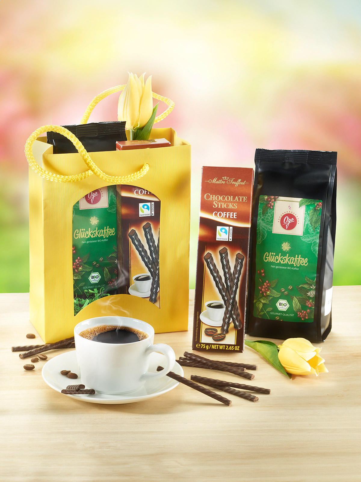 Geschenktüte „Blühender Kaffeegenuss“