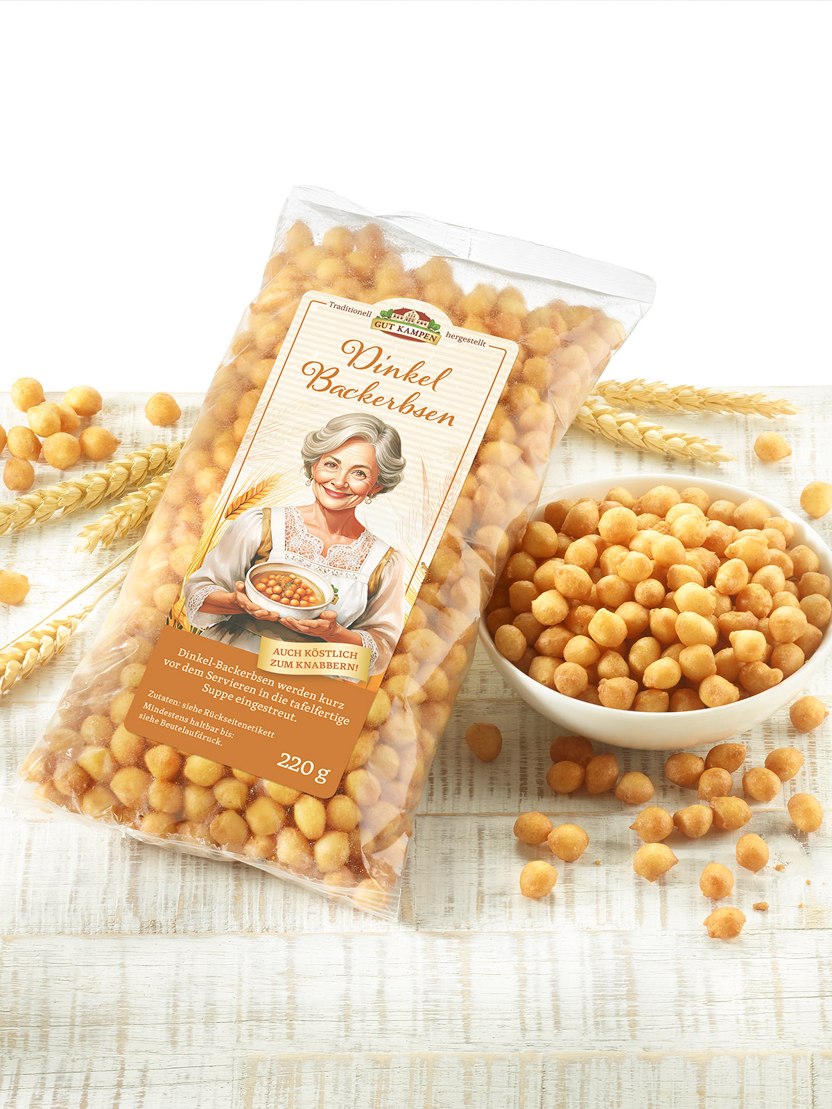 Dinkel-Backerbsen