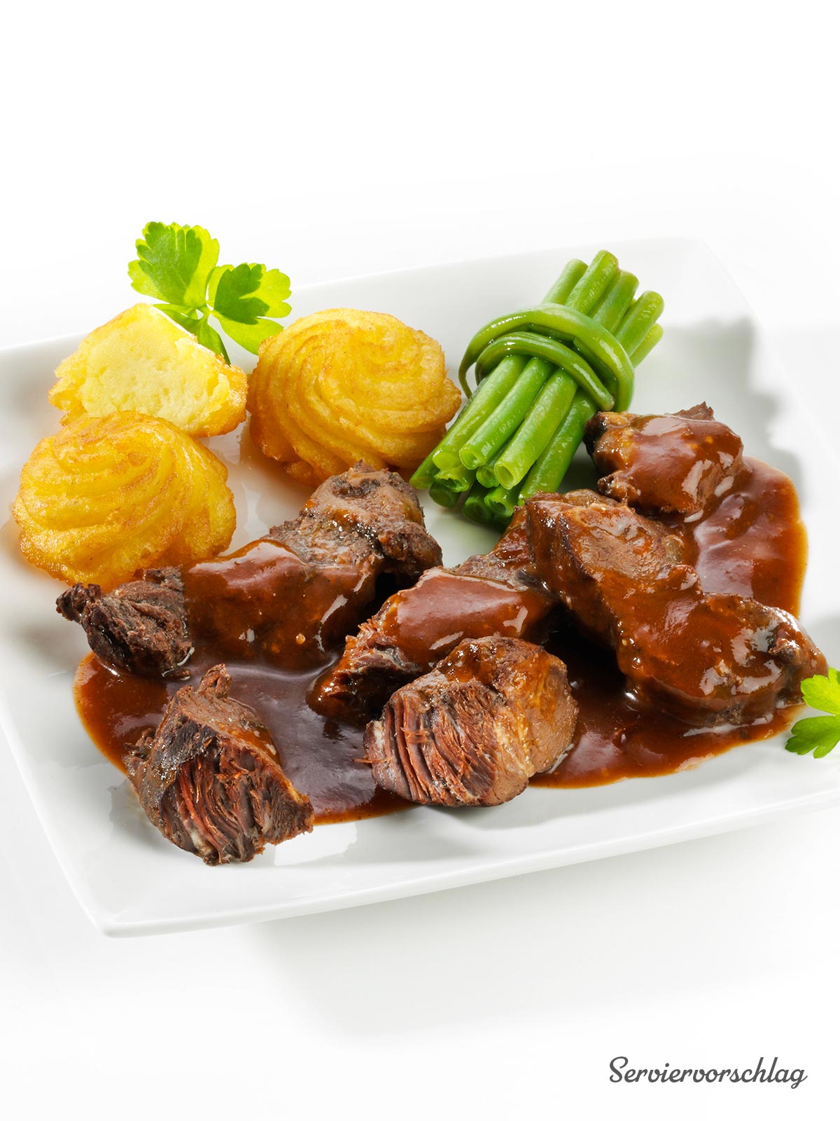 Rinderbäckchen in Rotweinsauce