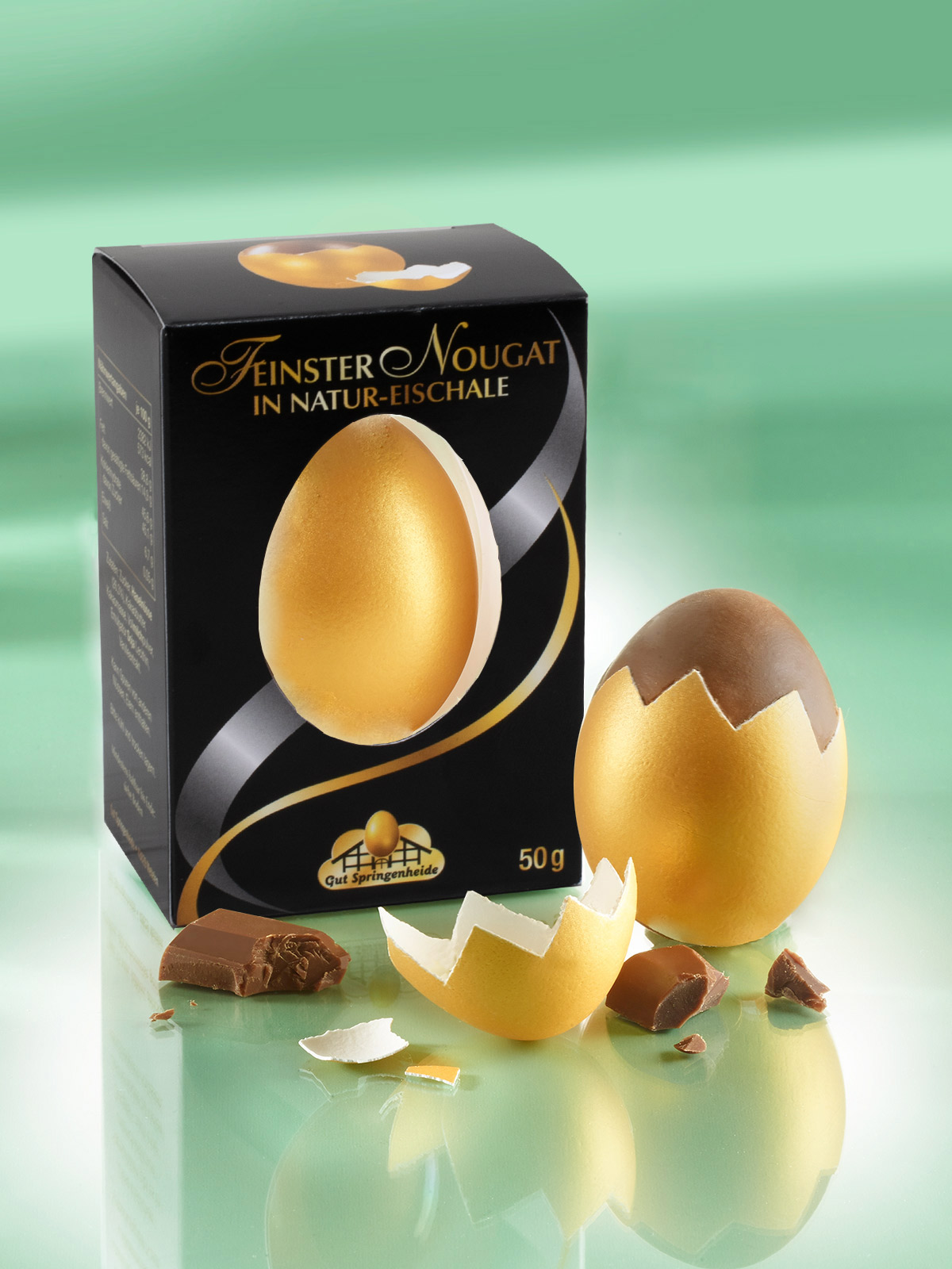 Das goldene Nougat-Ei, schwarz