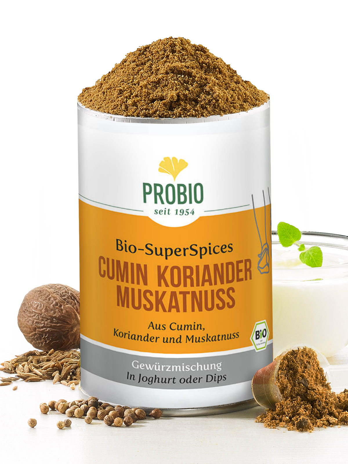 Bio-Cumin Koriander Muskatnuss Gewürzmix