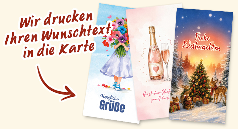 Individuelle Grußkarten mit Ihrem Wunschtext – perfekt für jeden Anlass