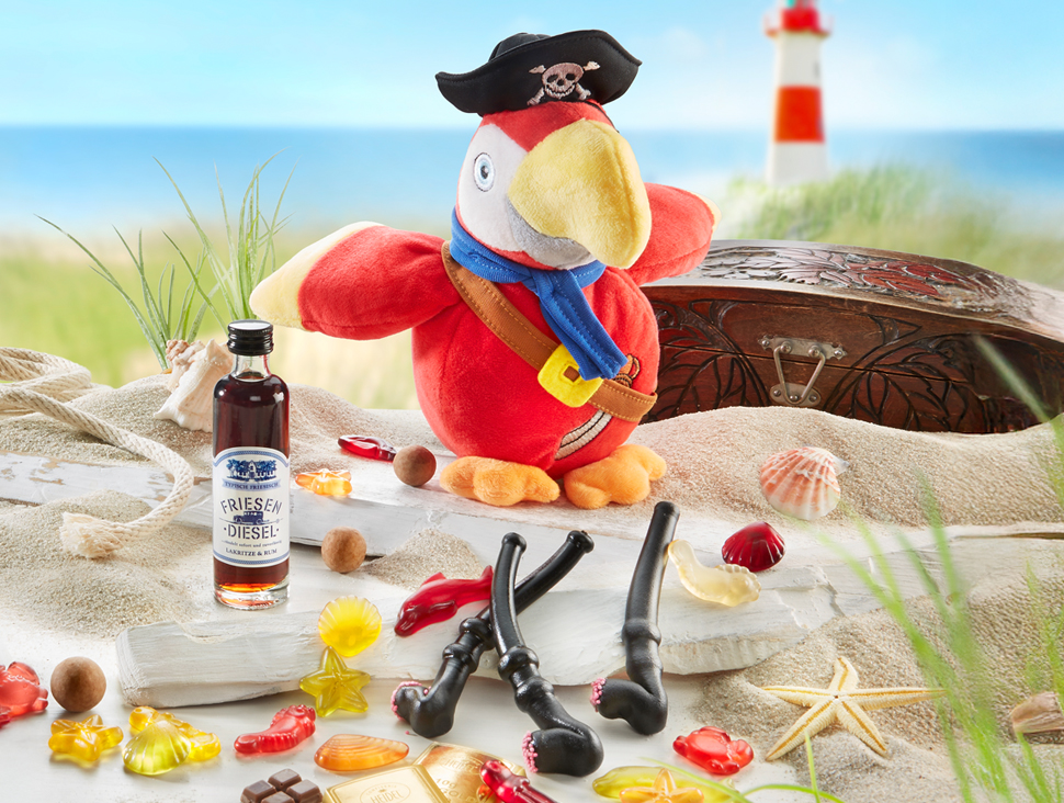 Maritime Spezialitäten mit Piraten-Papagei, Leuchtturm und Geschenkideen