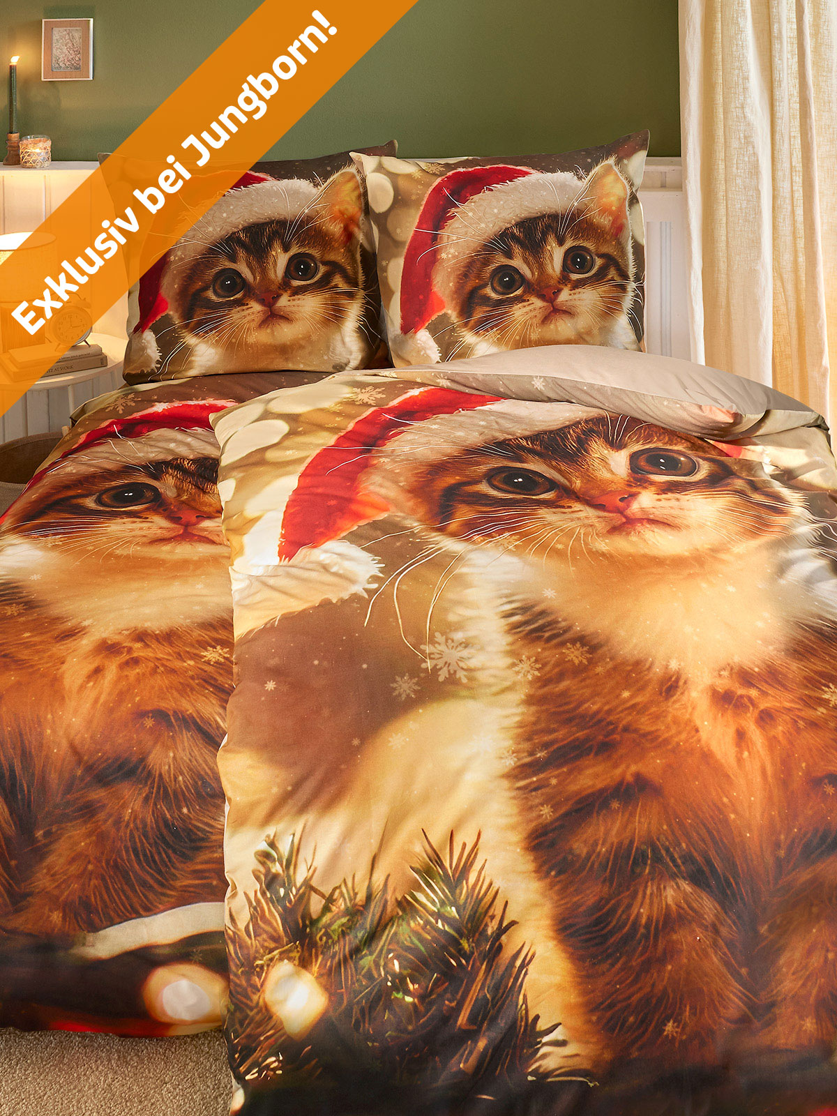 Bettwäsche-Set „Santa Miezi“ Bettwäsche-Set „Santa Miezi“