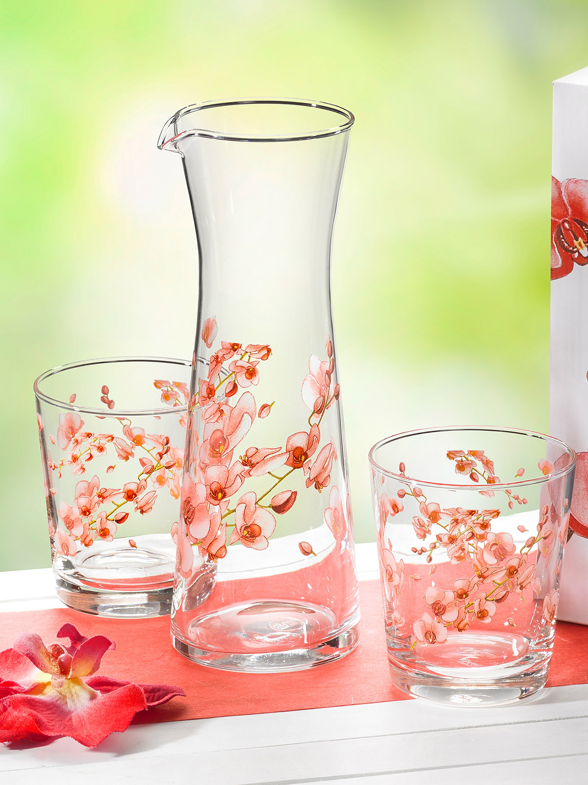 Glas-Set „Orchidee“