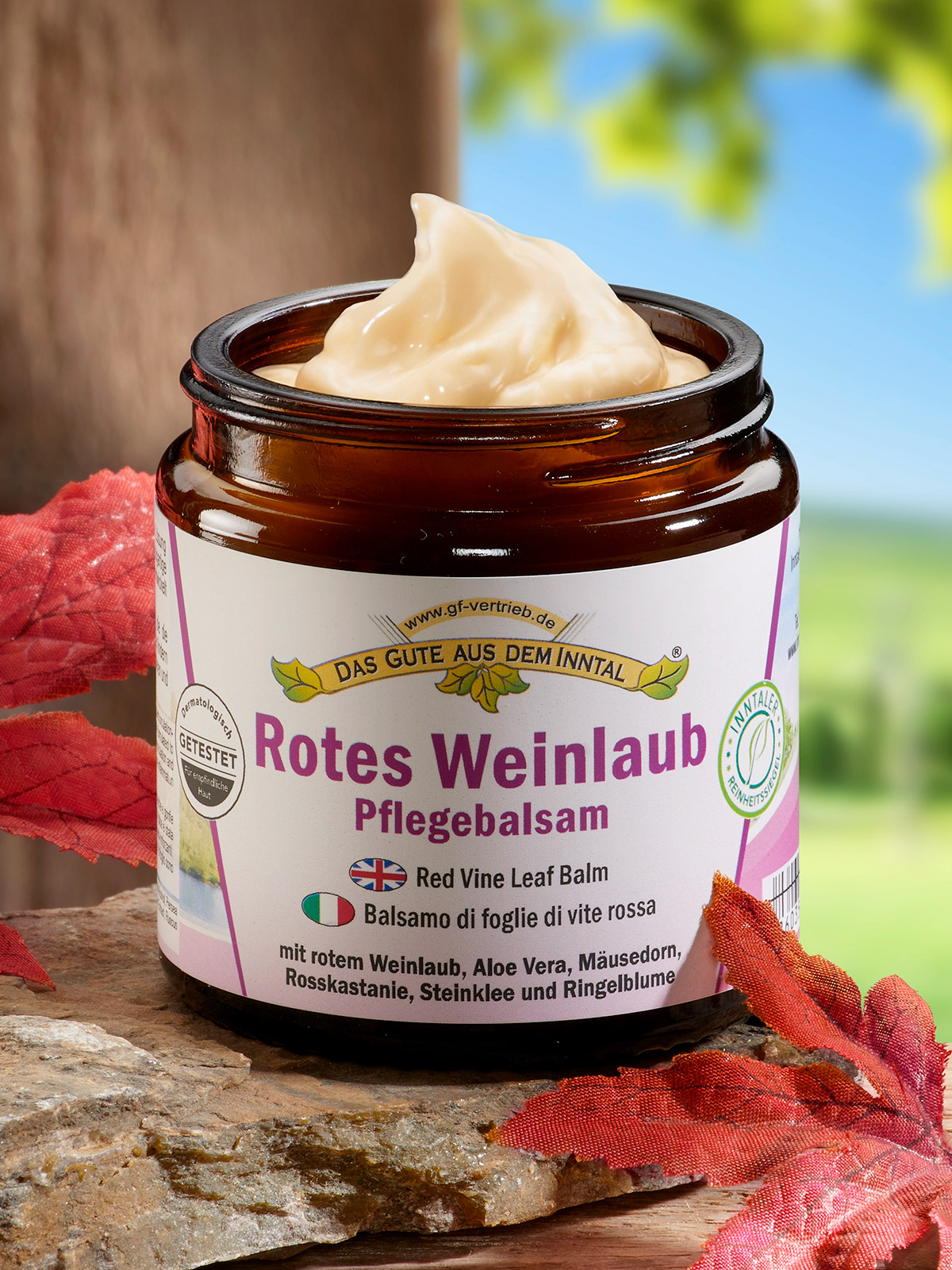 Pflegebalsam „Rotes Weinlaub“ Pflegebalsam „Rotes Weinlaub“